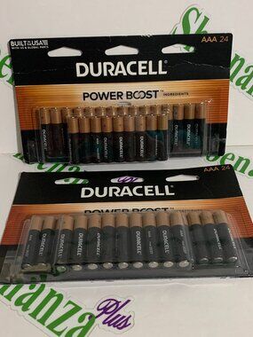Duracell Batteries AAA 24 Per Pack Coppertop Alkaline Sealed Lot Of 2 3 / 2037